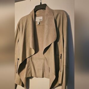 Bar III Light Tan Women's Cape with Zipper Details